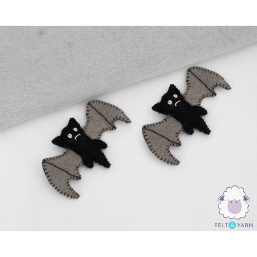7cm Felt Stitched Scary Bat