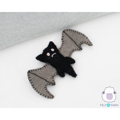 7cm Felt Stitched Scary Bat