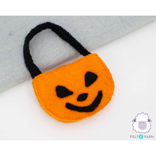 Wool Felt Trick or Treat Candy Bag