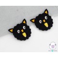 Smily Felt Halloween Cat Head - Felt and Yarn Smily Felt Halloween Cat Head - Felt and Yarn