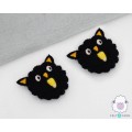 9x8.5cm Smily Felt Halloween Cat Head