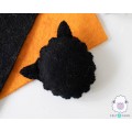9x8.5cm Smily Felt Halloween Cat Head