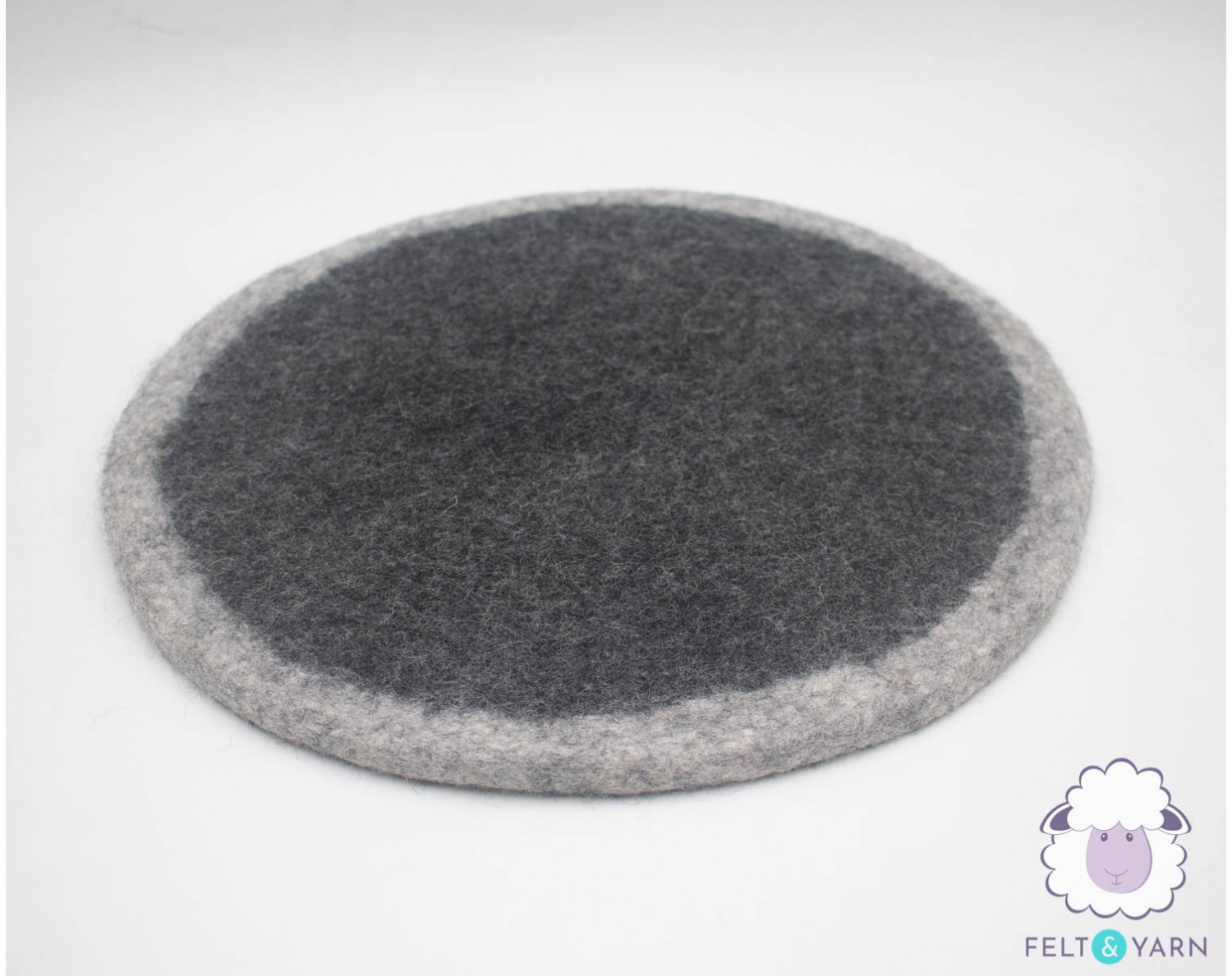 Wool Felted Round Thick Chair Seat Pads - Felt and Yarn