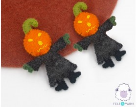 11.5cm Felt Pumpkin Head...