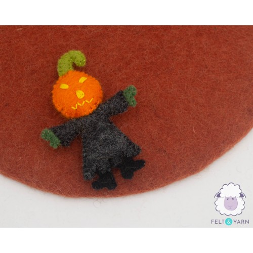 11.5cm Felt Pumpkin Head Scarecrow Man