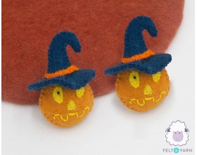 9x7cm Wool Felt Pumpkin...