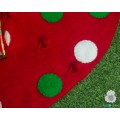 Red Felt Tree Skirt with Polka Dots