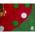 Red Felt Tree Skirt with Polka Dots