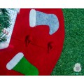 42 inch Red Felt Tree Skirt with Stockings