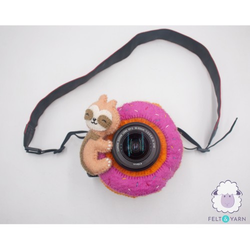 Felt Sloth Camera Lens Accessories