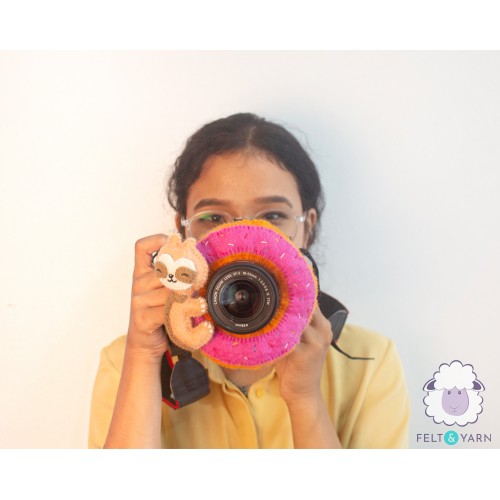 Felt Sloth Camera Lens Accessories