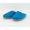 Turquoise Wool Slippers