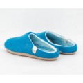 Turquoise Wool Slippers