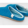 Turquoise Wool Slippers