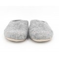 Light Grey Felt Slippers