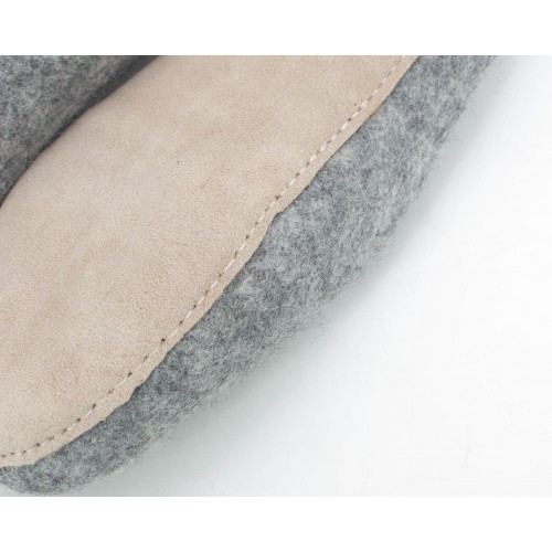 Light Grey Felt Slippers