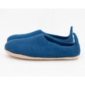 Blue Felt Slippers With Tail