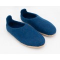 Blue Felt Slippers With Tail