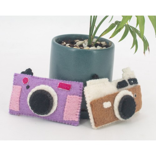11x6cm Felt Vintage Camera
