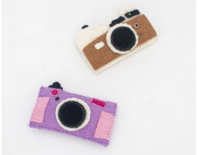 11x6cm Felt Vintage Camera