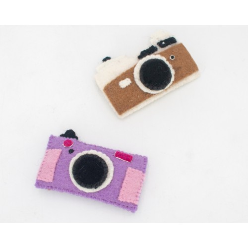 11x6cm Felt Vintage Camera