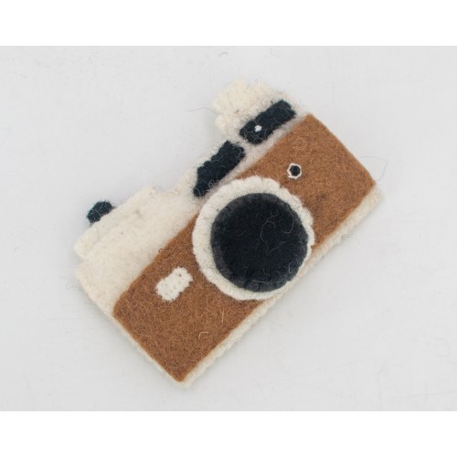 11x6cm Felt Vintage Camera
