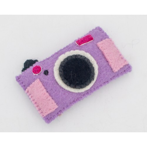 11x6cm Felt Vintage Camera