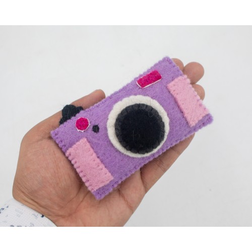 11x6cm Felt Vintage Camera
