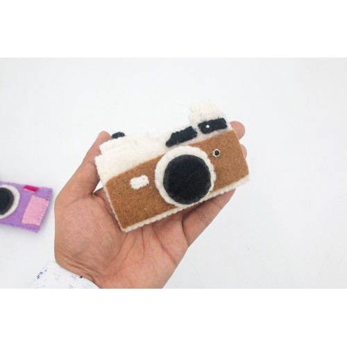 11x6cm Felt Vintage Camera