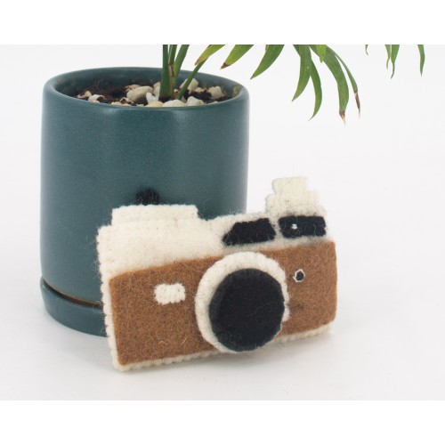 11x6cm Felt Vintage Camera