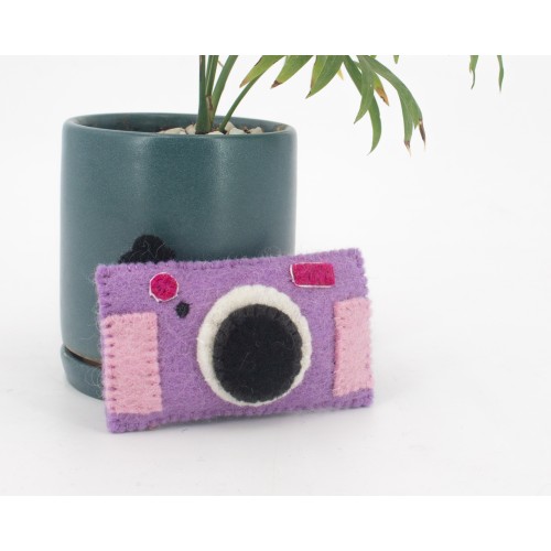 11x6cm Felt Vintage Camera