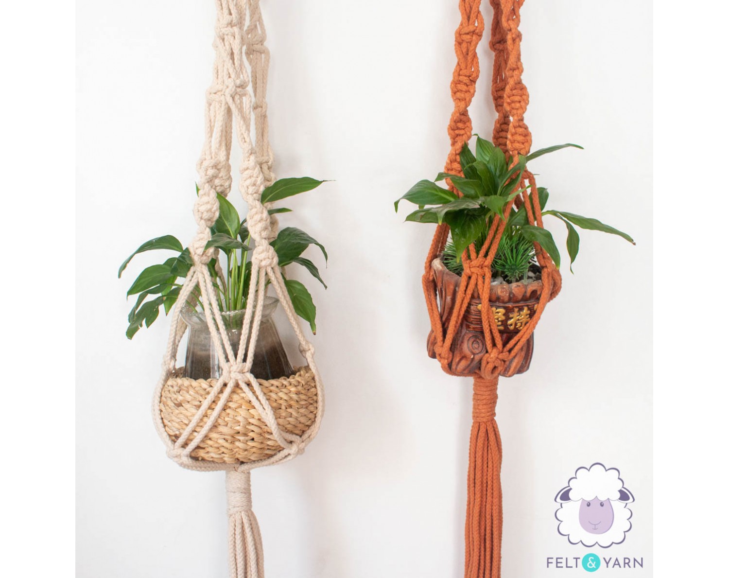 3ft Felt Plant Hanger Felt & Yarn