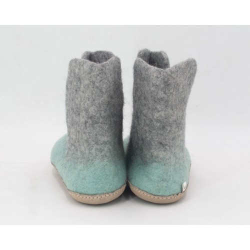 Gradient Mint Shade Felt Boot