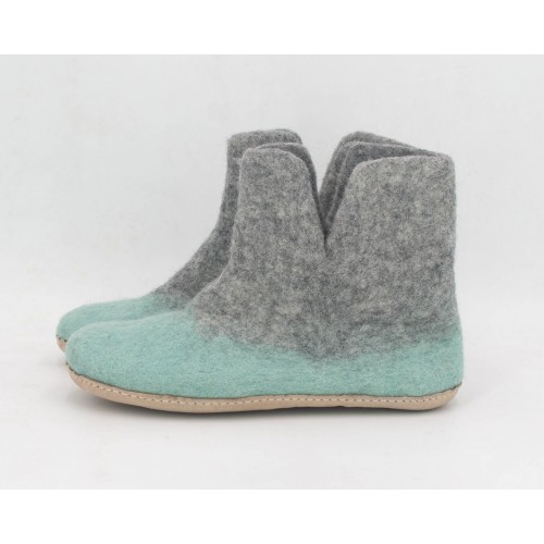 Gradient Mint Shade Felt Boot