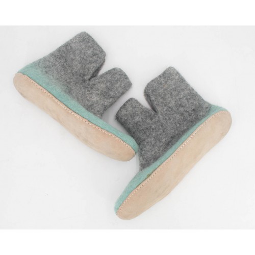 Gradient Mint Shade Felt Boot