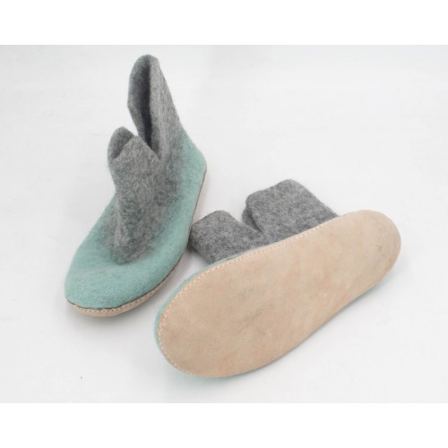 Gradient Mint Shade Felt Boot