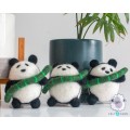 Wool Felt Cute Panda with Bamboo