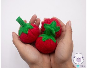 Wool Felt Red Tomato