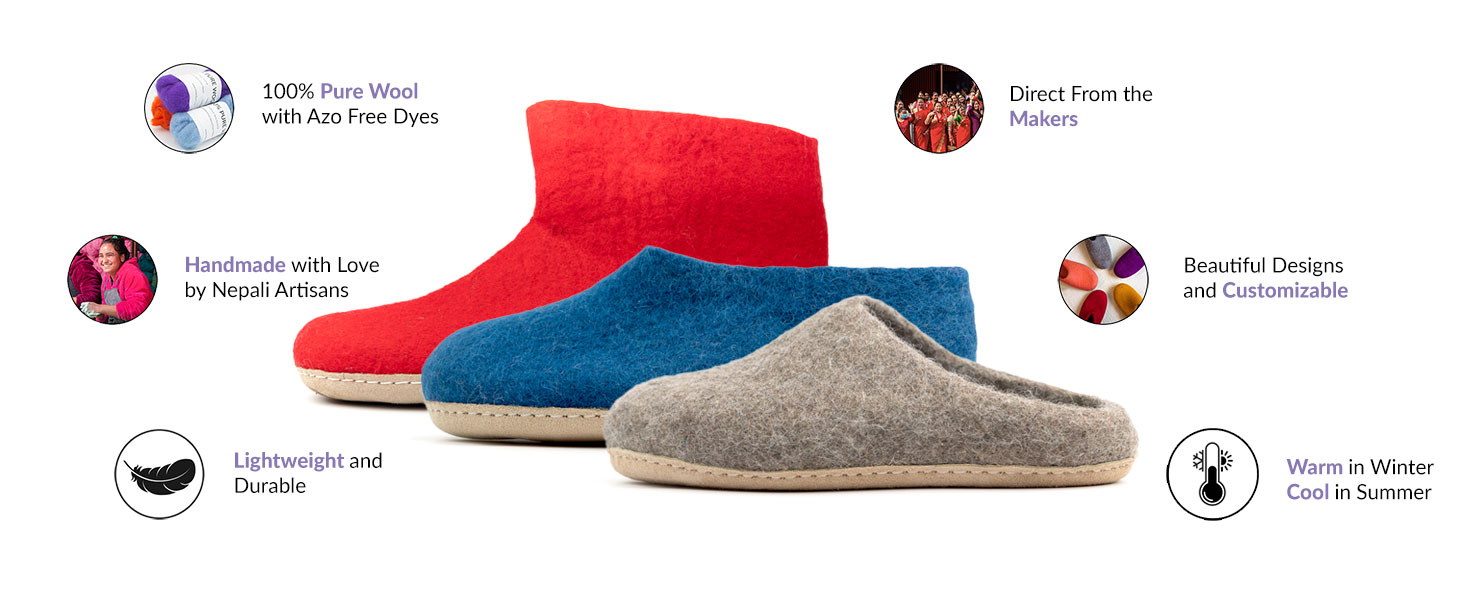 Felt Shoes, Slippers and Boots Features
