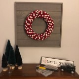 White Felt Ball Wreath