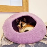 Handmade Wool Felted Cat Cave