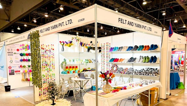 Lively Showcase of Felt and Yarn Creations at ASD Market 2023 in Las Vegas