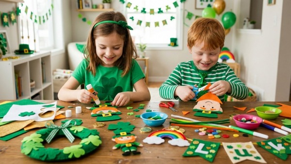 St. Patrick’s Day Crafts for Kids (No Sewing Required)