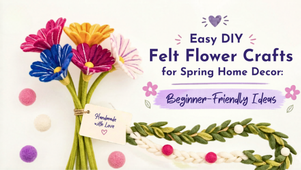 Easy DIY Felt Flower Crafts for Spring Home Decor: Beginner-Friendly Ideas